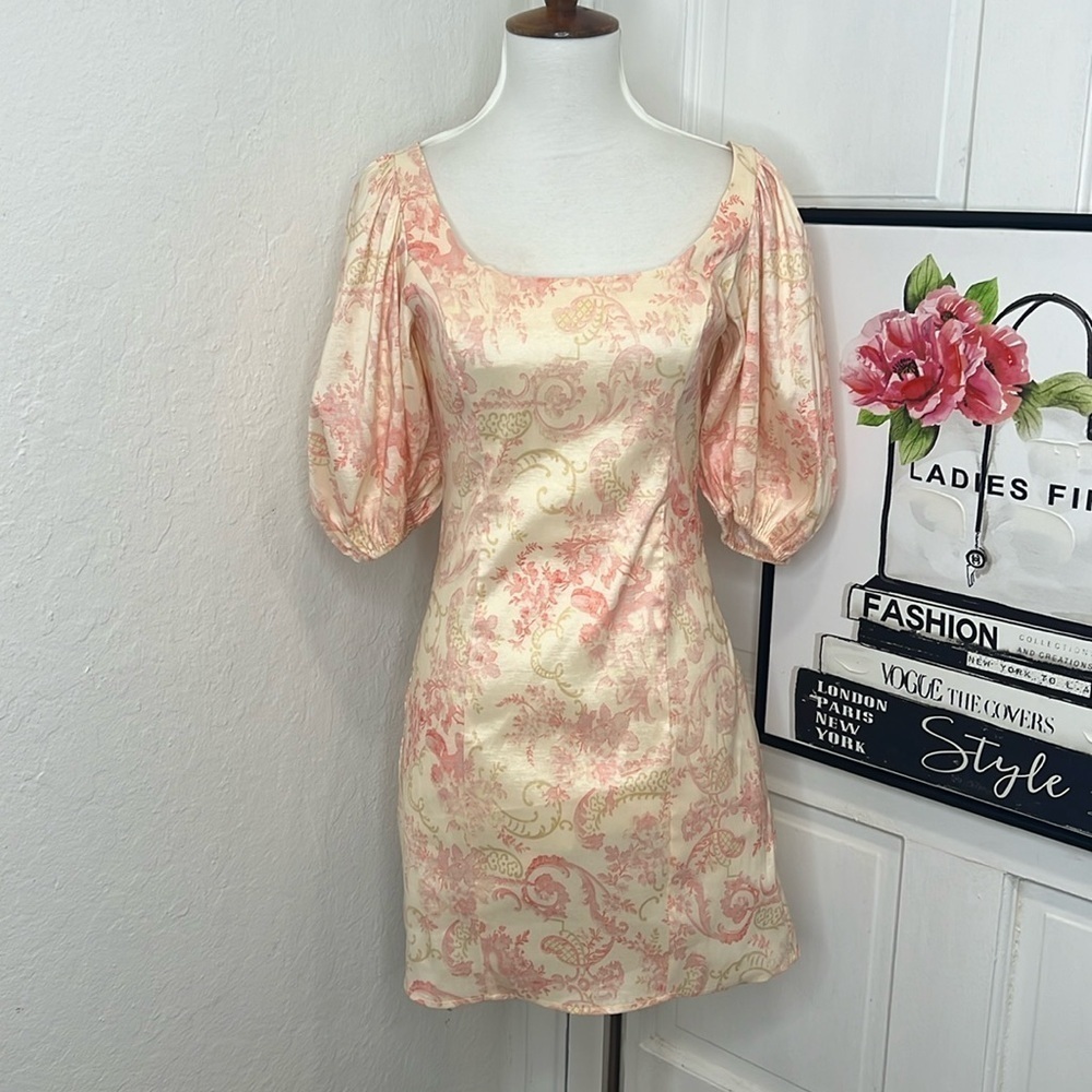 NWT Laura Ashley x Urban Outfitters Floral Mini Dress Size S - Picture 2 of 8